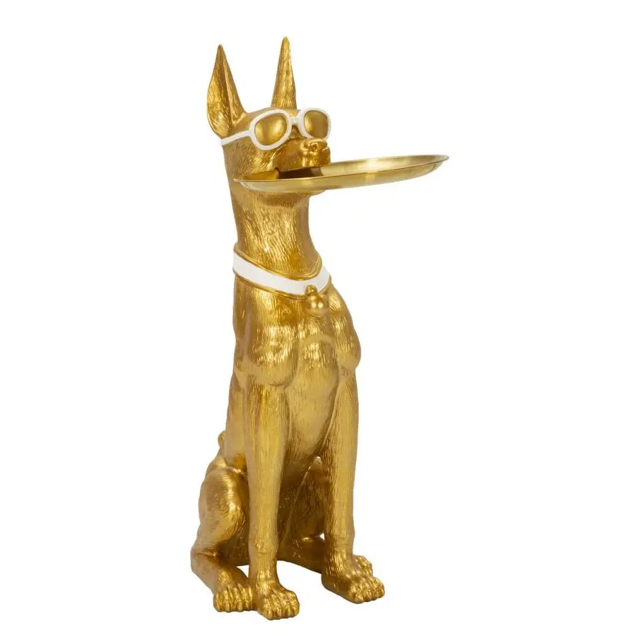 Statuette en forme de chien avec un plateau Mauro Ferretti