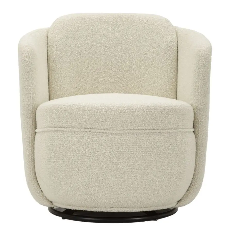 Fauteuil Mauro Ferretti Girevole Torino Crema Cm 70X72X75 (Altezza Seduta Fauteuil Mauro Ferretti Girevole Torino Crema Cm 70X72X75 (Altezza Seduta