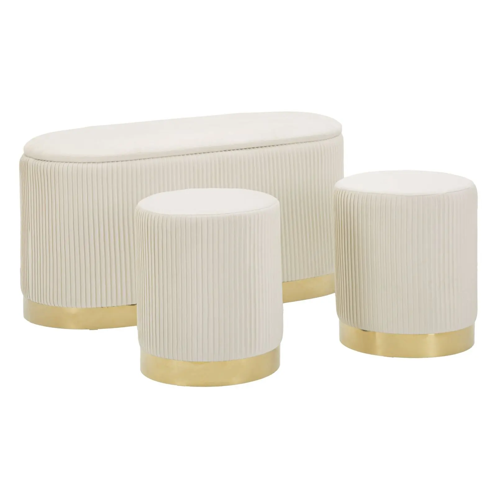 Banc avec réciptient et tabourets Mauro Ferretti Shopy (x3) Banc avec réciptient et tabourets Mauro Ferretti Shopy (x3)