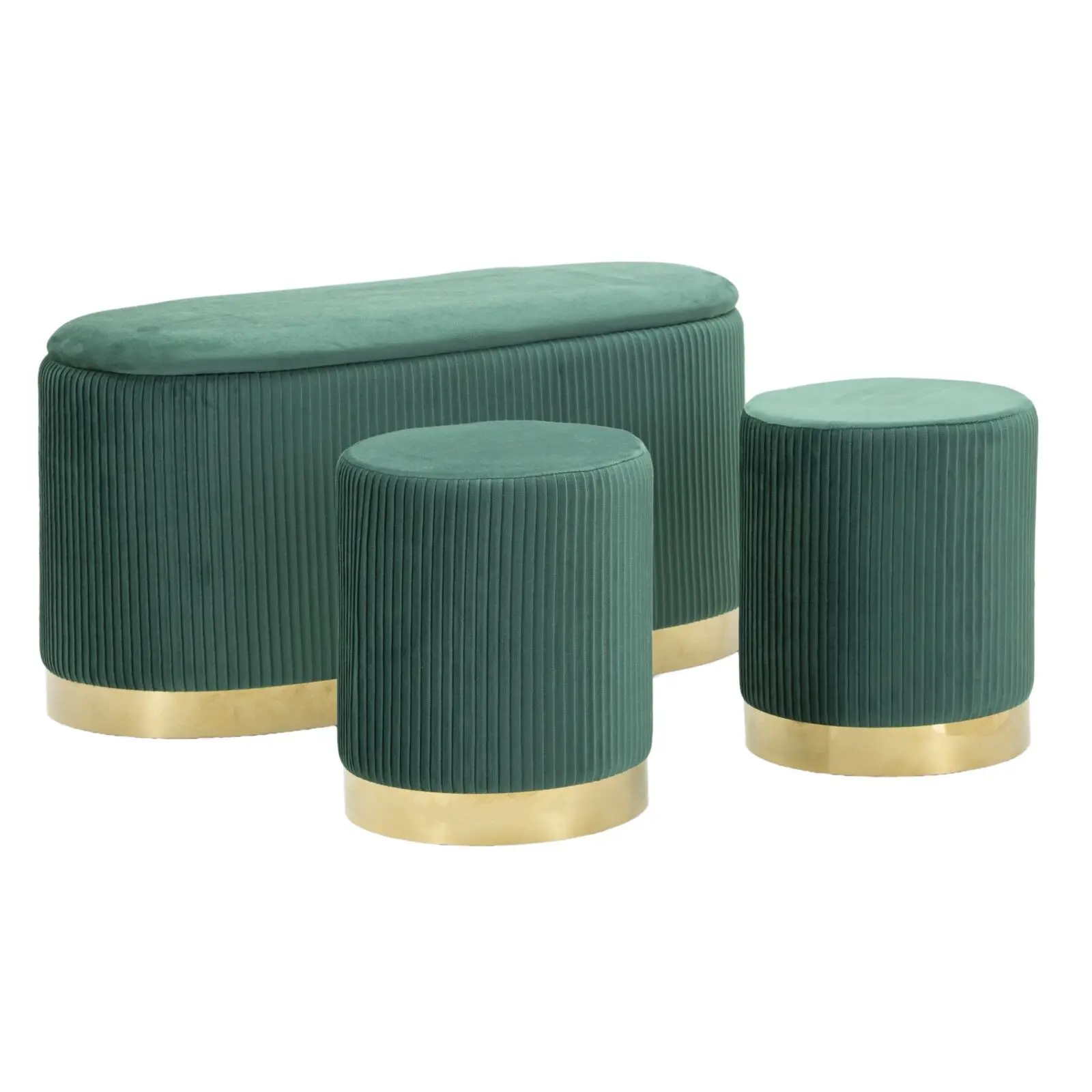 Banc avec réciptient et tabourets Mauro Ferretti Shopy (x3) Banc avec réciptient et tabourets Mauro Ferretti Shopy (x3)
