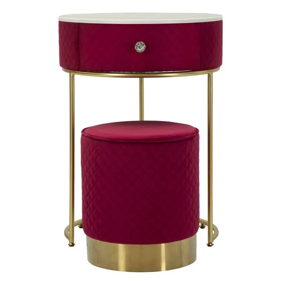 Table de chevet coiffeuse Mauro Ferretti Vellit (x2) Table de chevet coiffeuse Mauro Ferretti Vellit (x2)