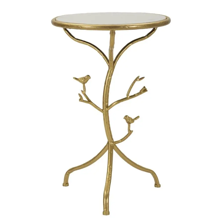 Generique Table D'appoint En Marbre "Birds" 60Cm Or - Image 2