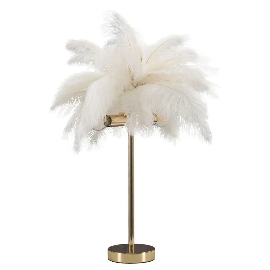 Mauro Ferretti Doré Lampe De Table Palm