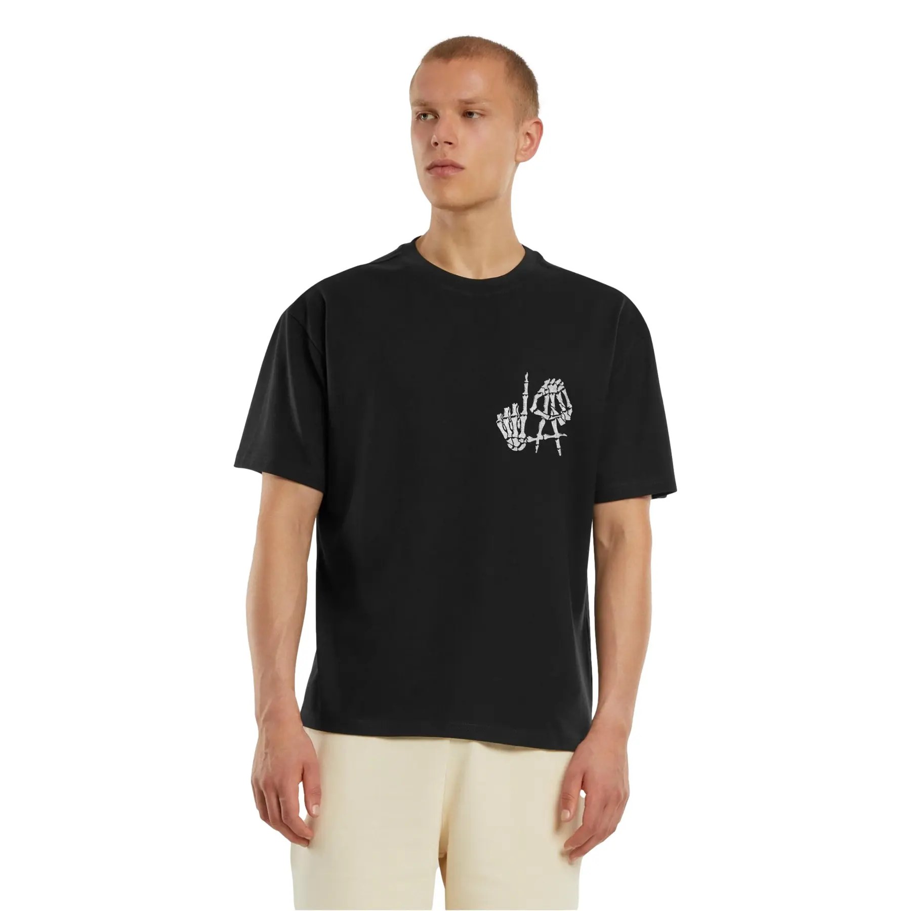 Oversized T-Shirt Merchcode Deathrow L.A. Skull Hands
