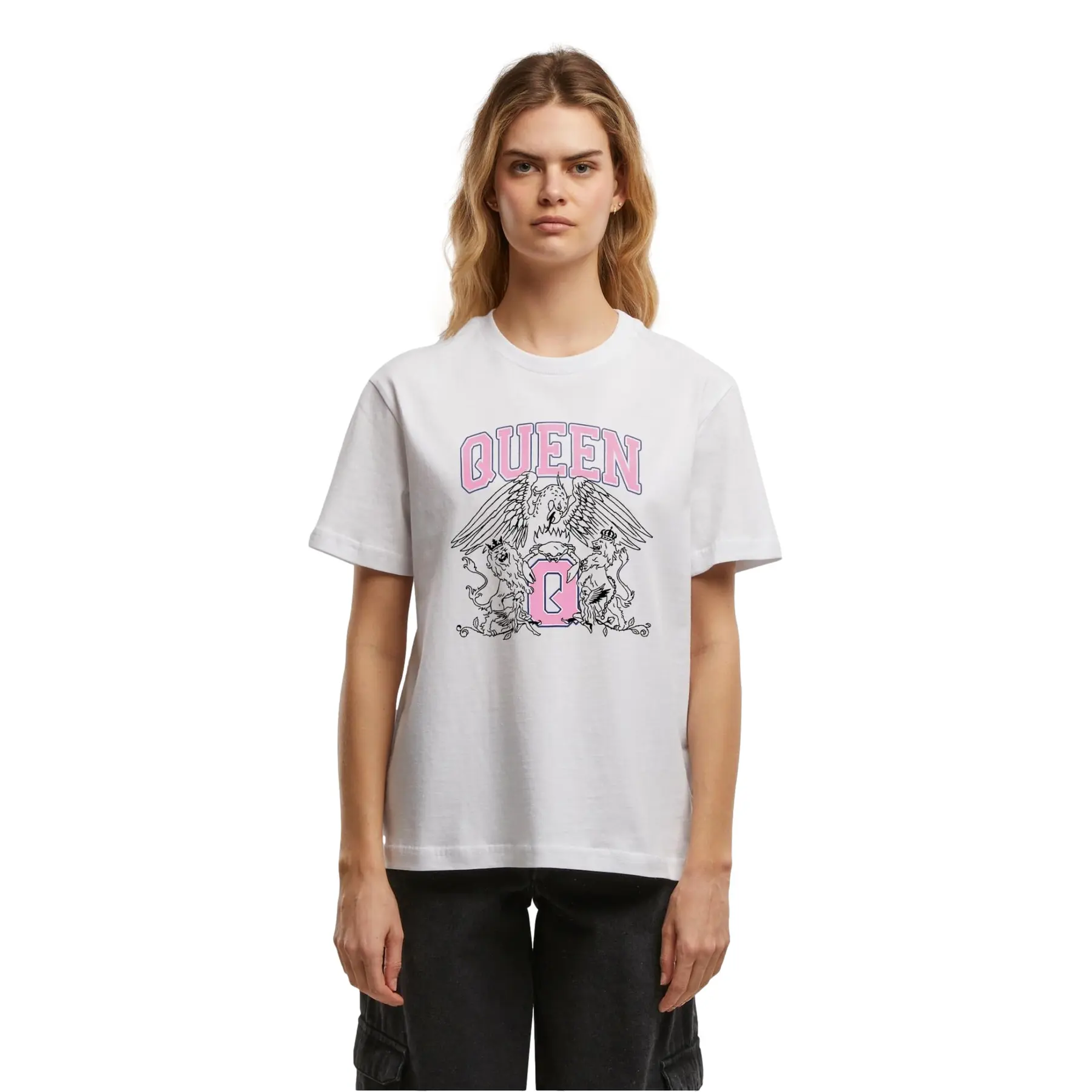 Damen T-Shirt Merchcode Queen Crest College