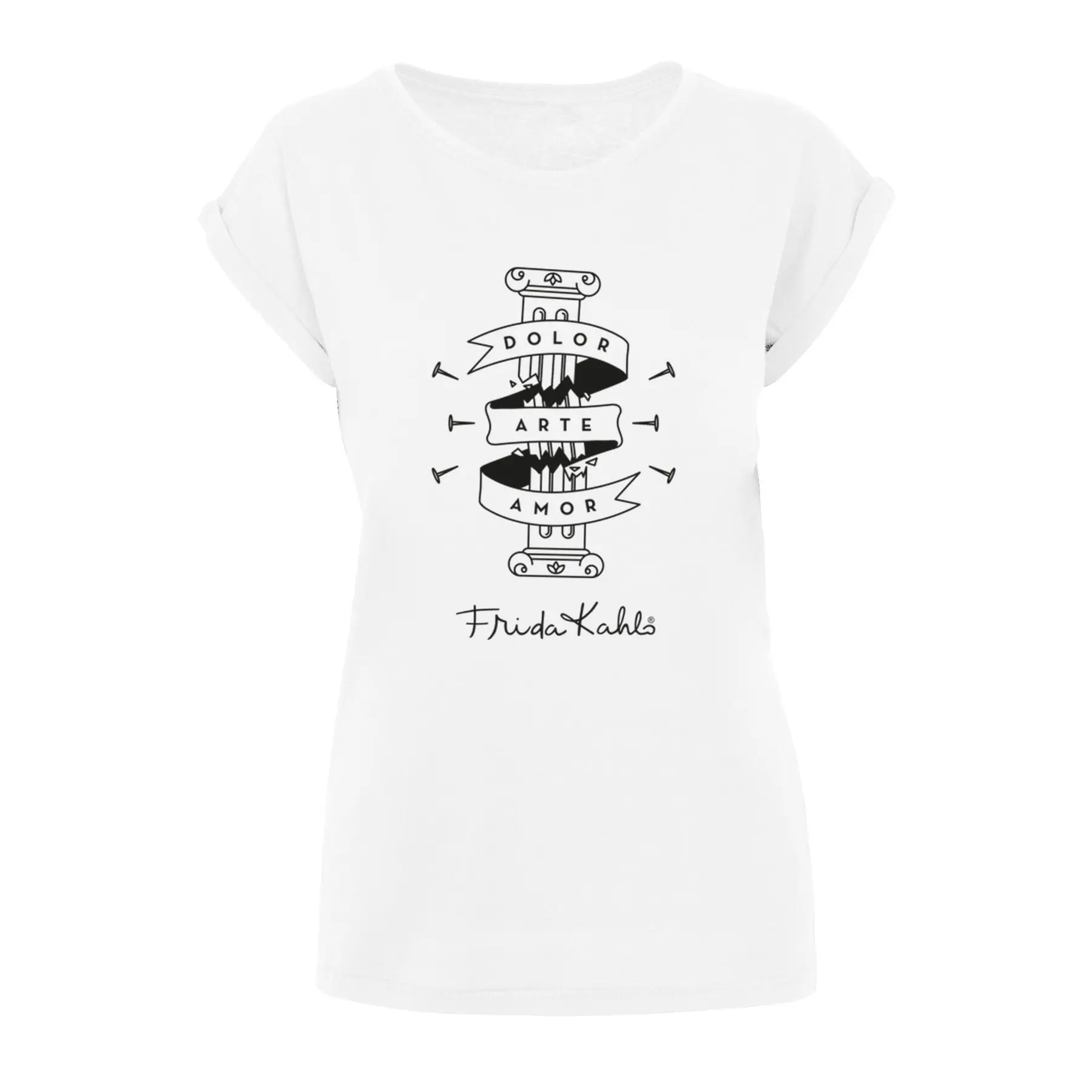 Damen T-Shirt Merchcode Frida Kahlo - Dolor Arte Amor