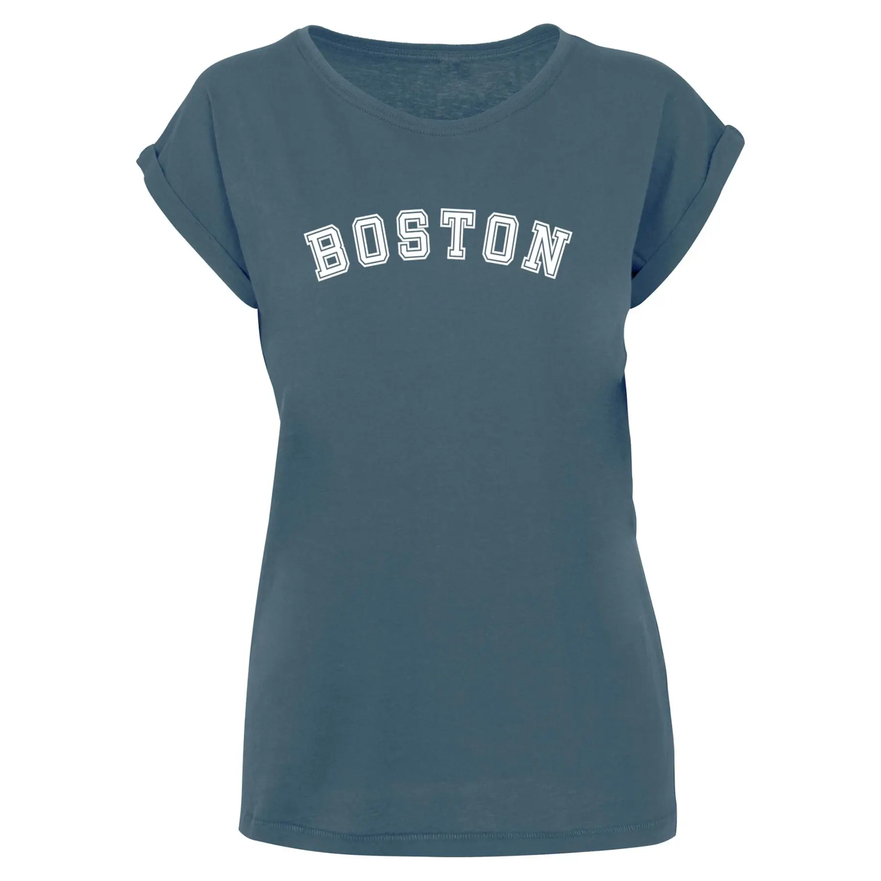 Damen T-Shirt Merchcode Boston X Extended Shoulder