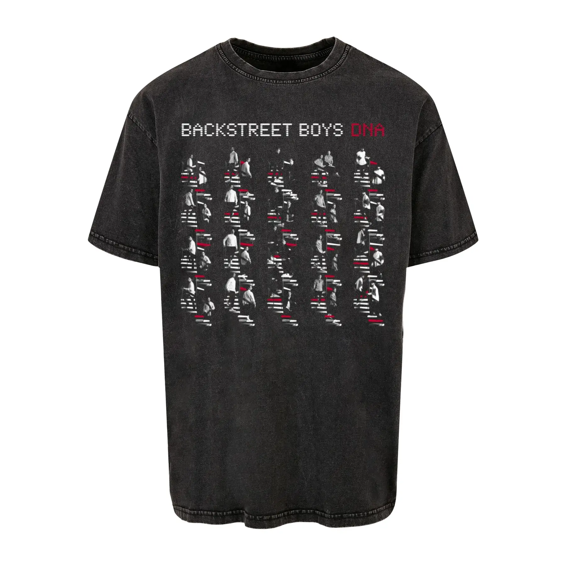 Oversize T-Shirt aus säuregewaschenem Stoff Merchcode Backstreet Boys - DNA