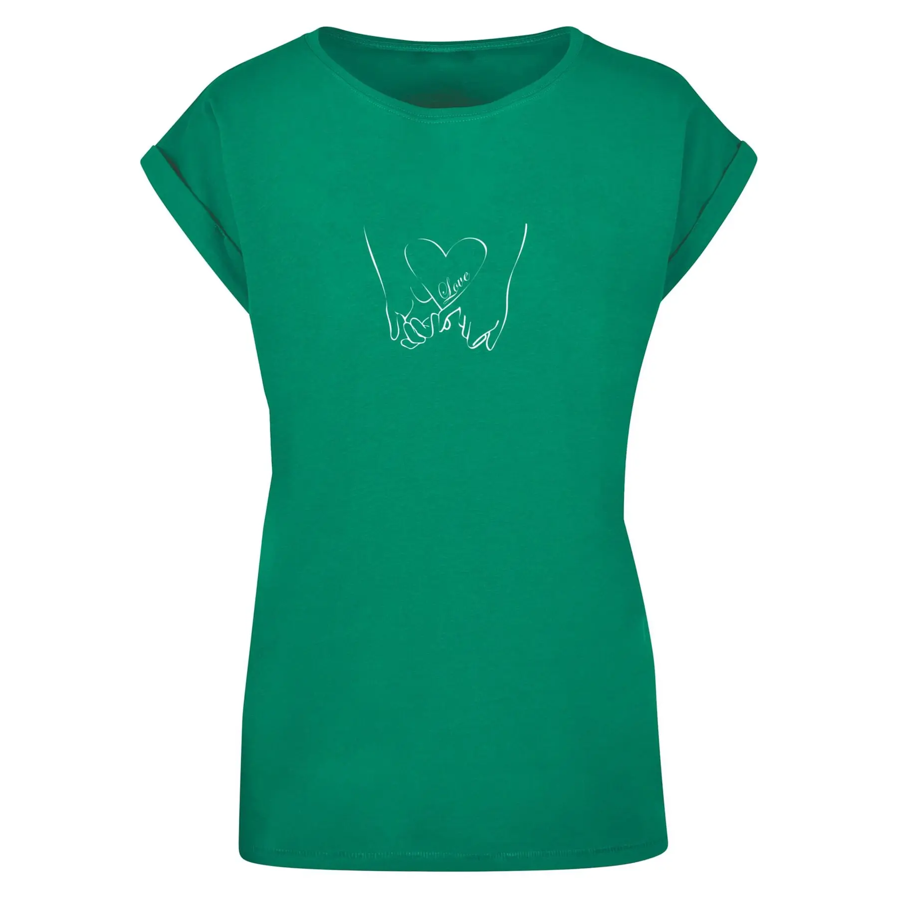 Damen T-Shirt Merchcode Love 2 Extended Shoulder