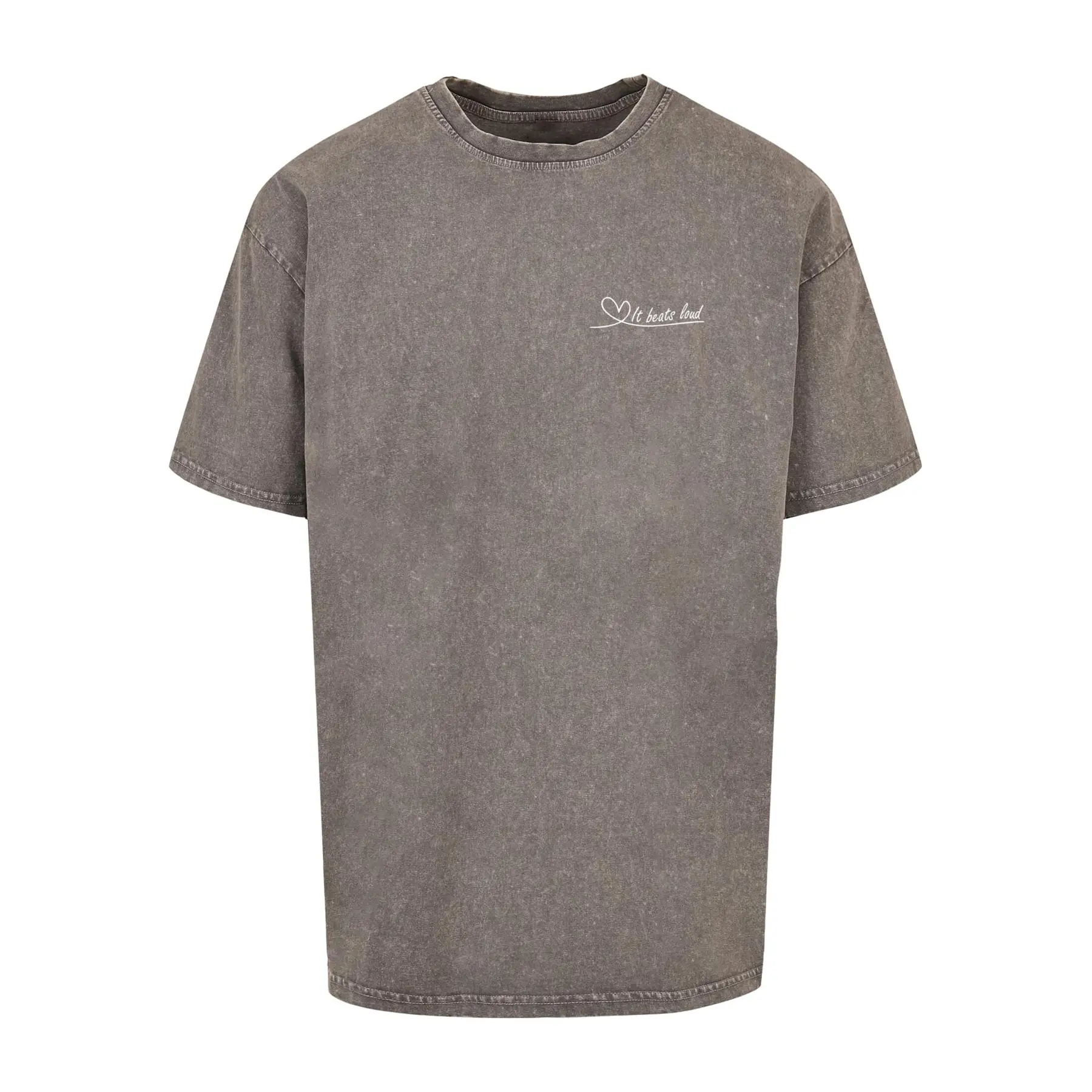 Oversized T-Shirt Merchcode It Beats Loud Acid Washed Heavy