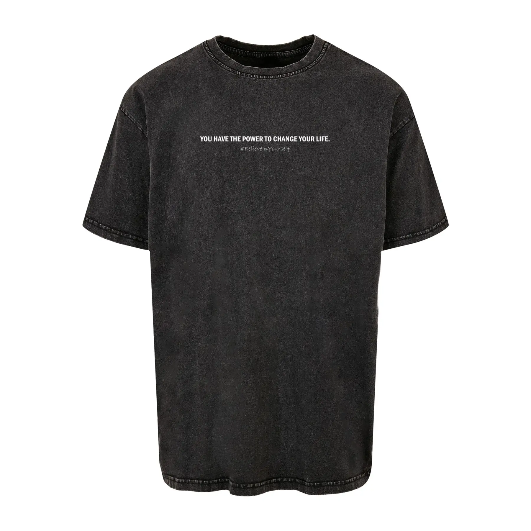 Oversized T-Shirt Merchcode WD - Believe In Yourself Acid Washed Heavy