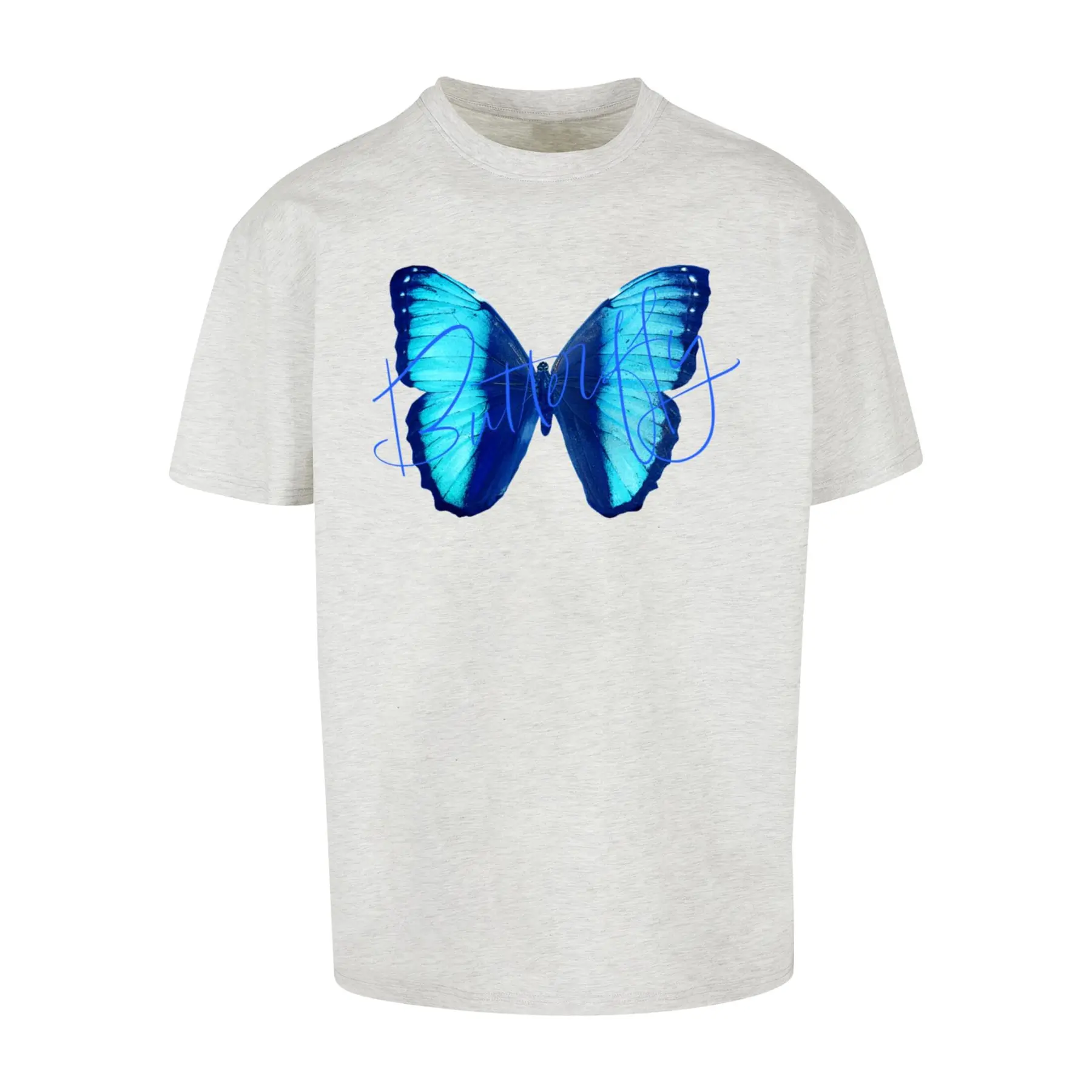 Oversized T-Shirt Merchcode Butterfly Blue Heavy