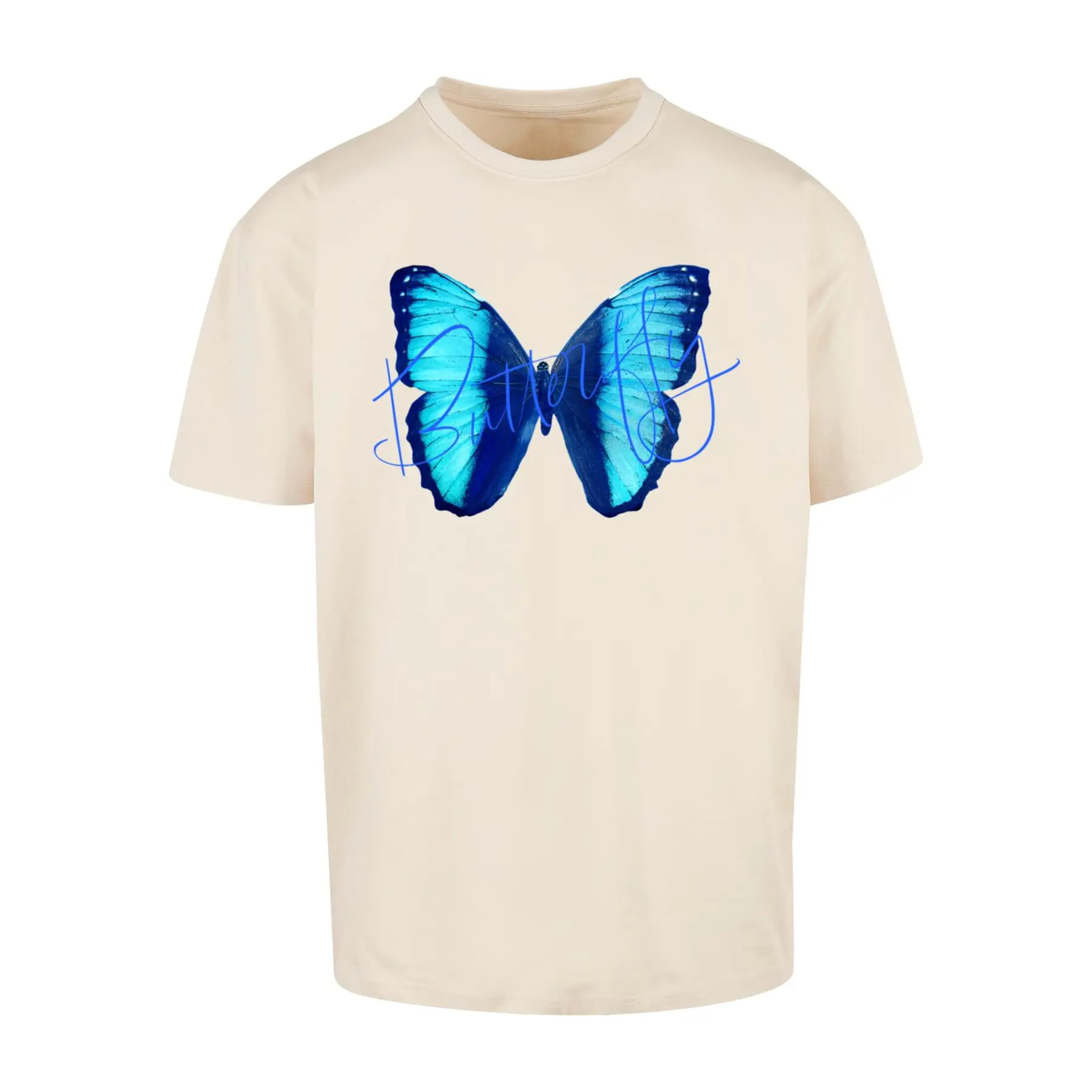Oversized T-Shirt Merchcode Butterfly Blue Heavy