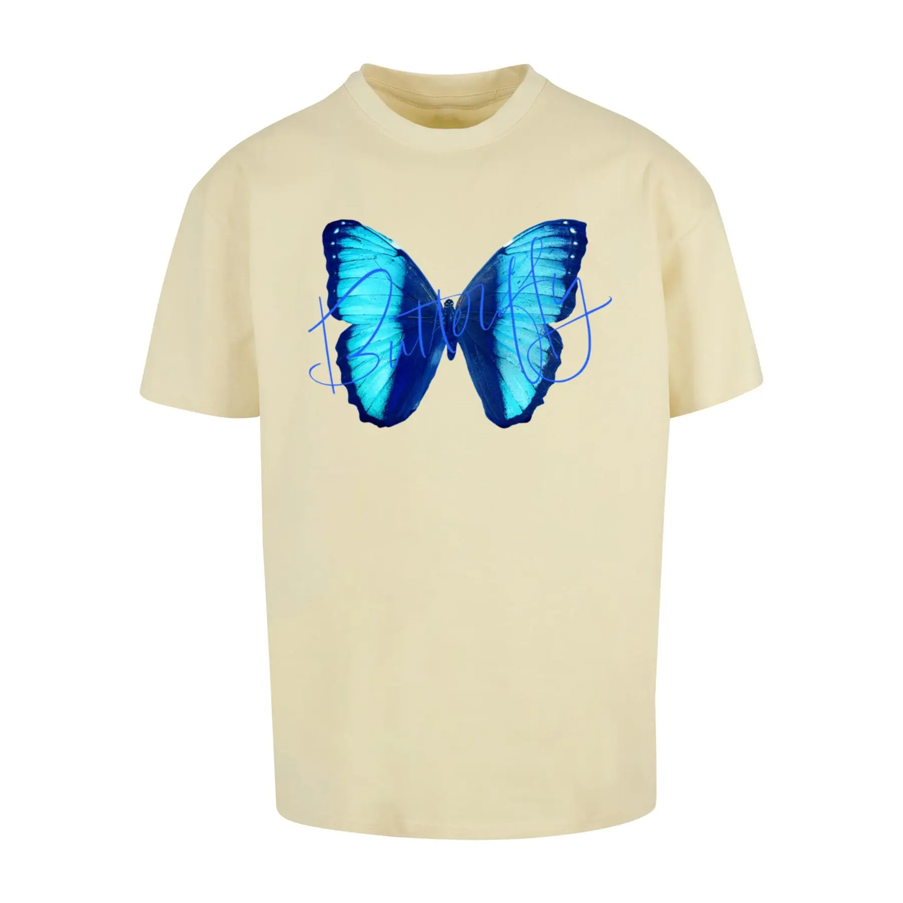 Oversized T-Shirt Merchcode Butterfly Blue Heavy