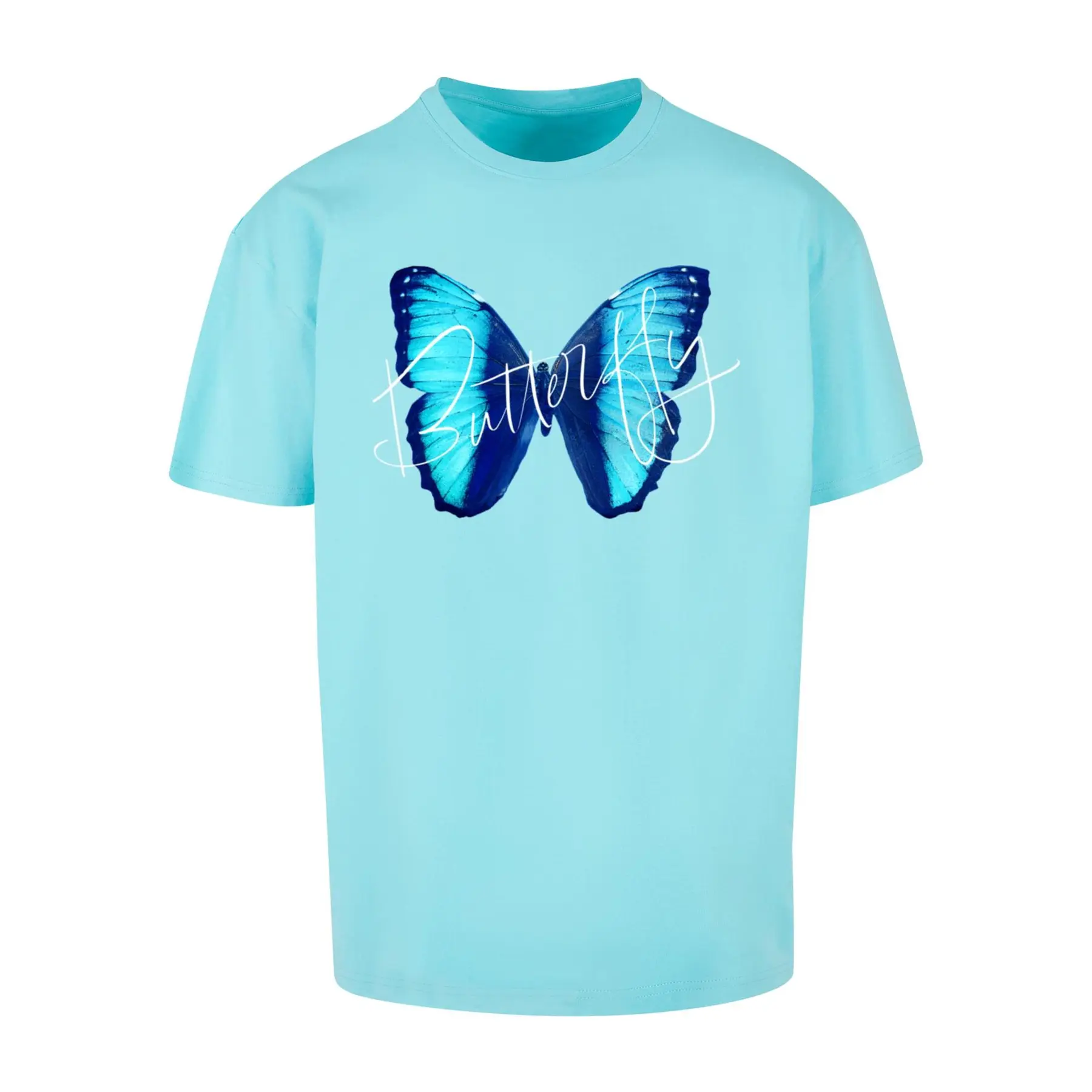 Oversized T-Shirt Merchcode Butterfly Blue Heavy
