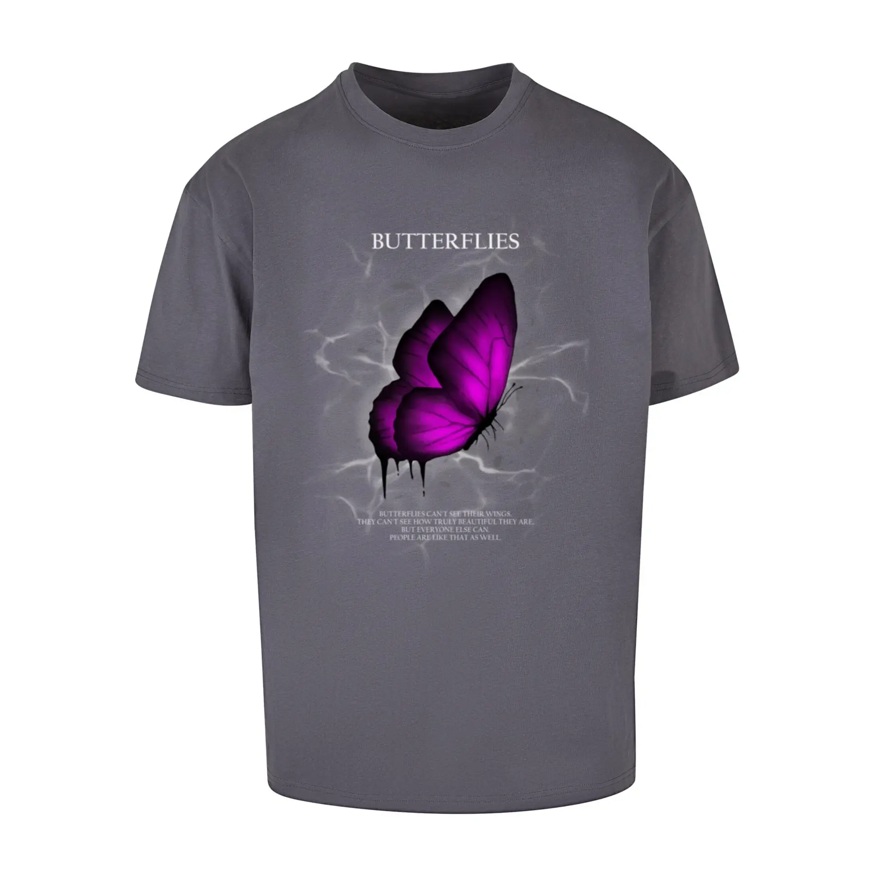 Oversized T-Shirt Merchcode Butterflies Heavy