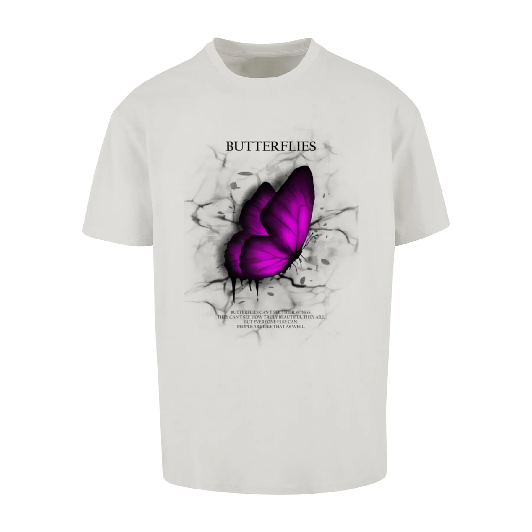 Oversized T-Shirt Merchcode Butterflies Heavy