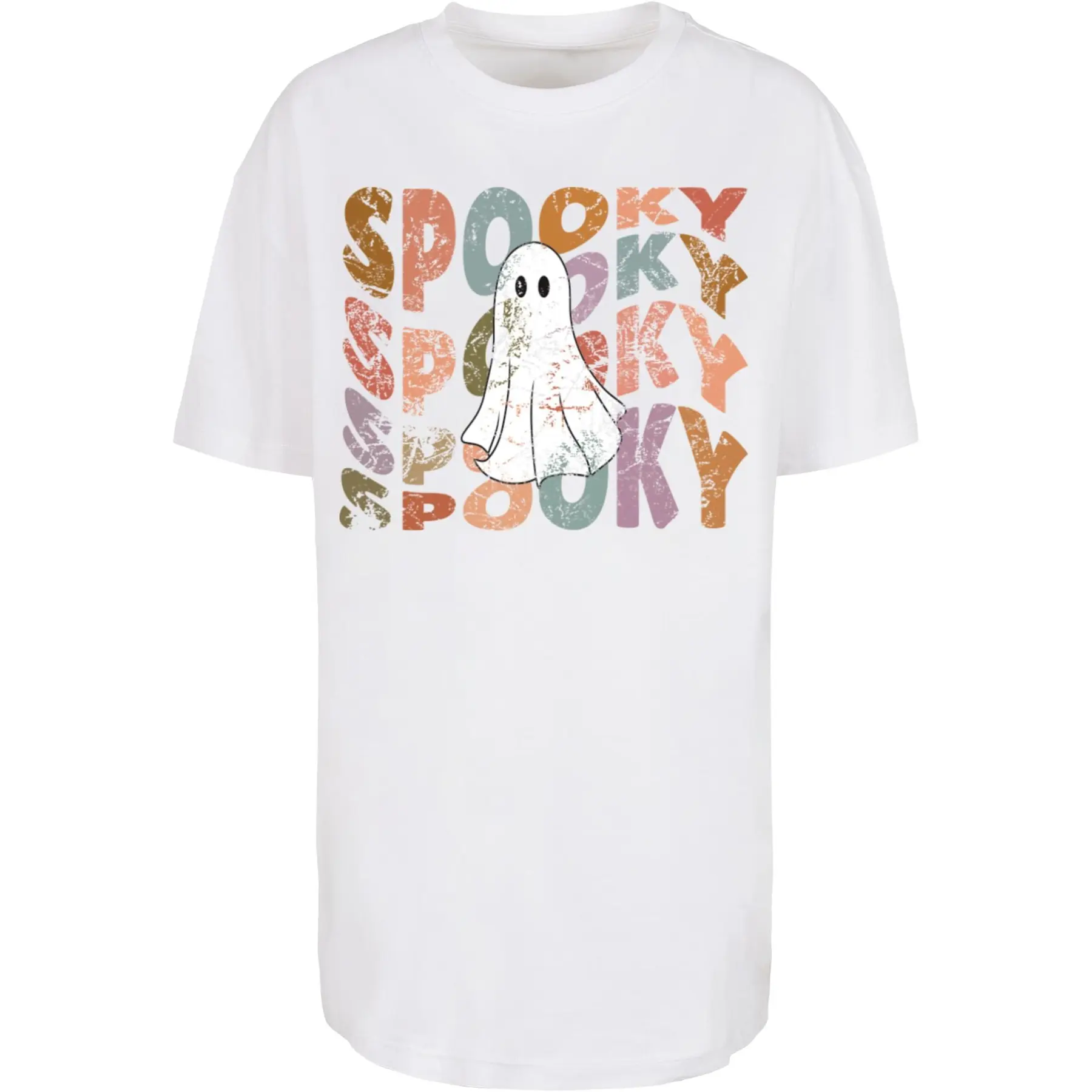 Damen T-Shirt Merchcode Halloween Spooky Ghost