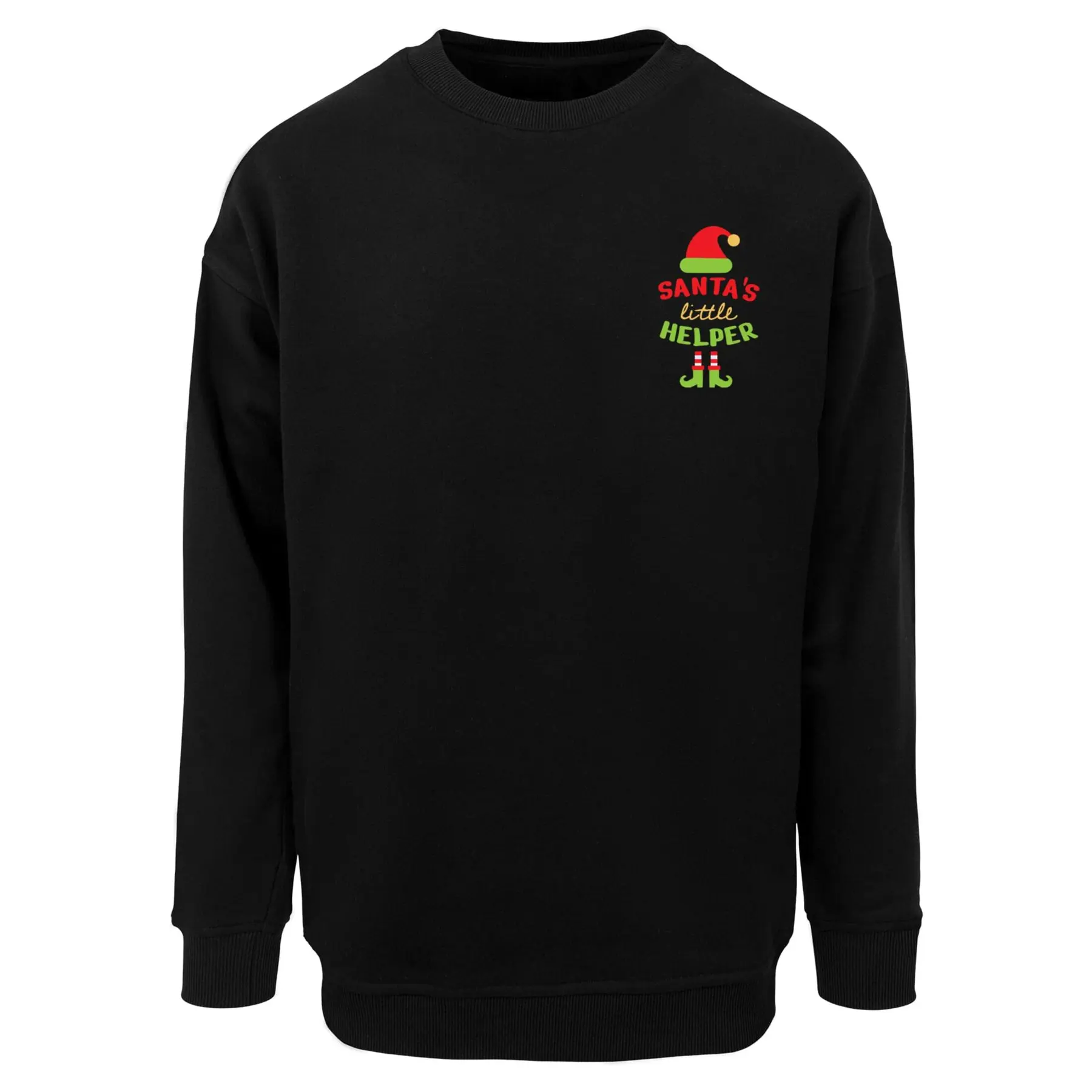 Rundhalsausschnitt Sweatshirt Merchcode Christmas Santa´s Little Helper