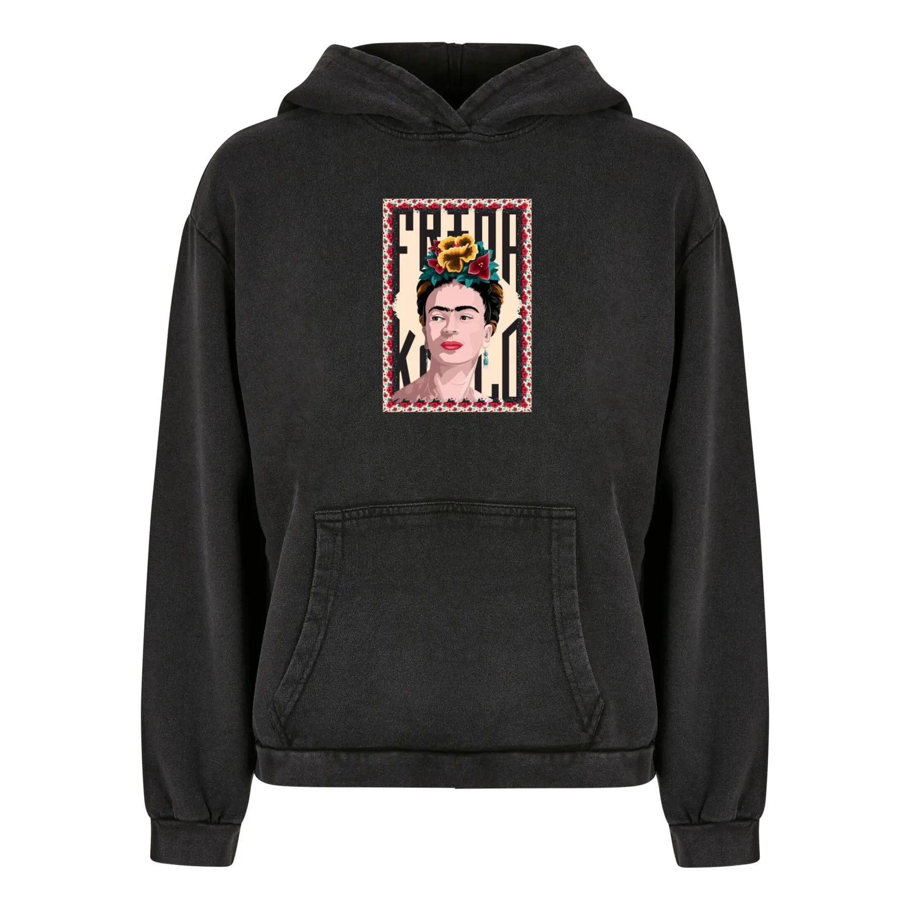 Felpa con cappuccio da donna  Frida Kahlo - Frame One Acid Washed