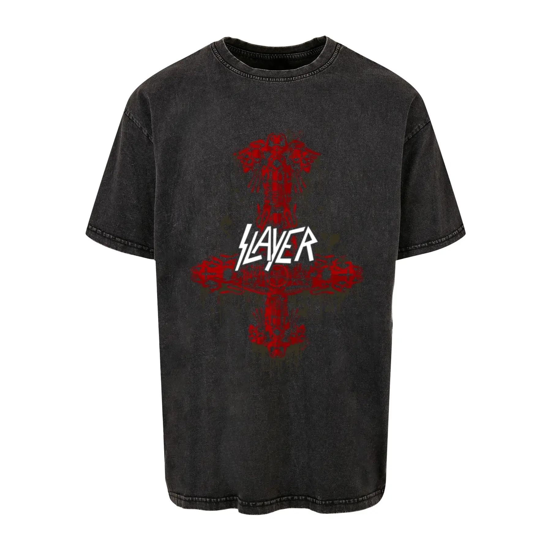 Oversized T-Shirt Merchcode SLA Inverted Bone Cross