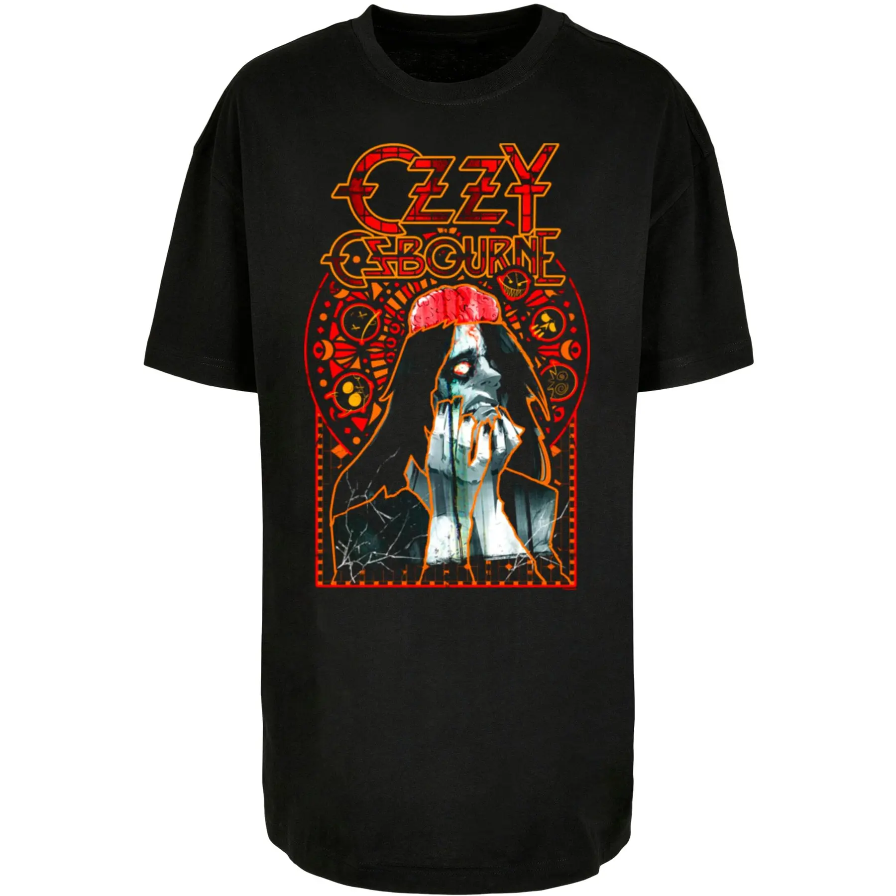 Oversized T-Shirt Merchcode Ozzy Osbourne - Paranoid Stained Glass