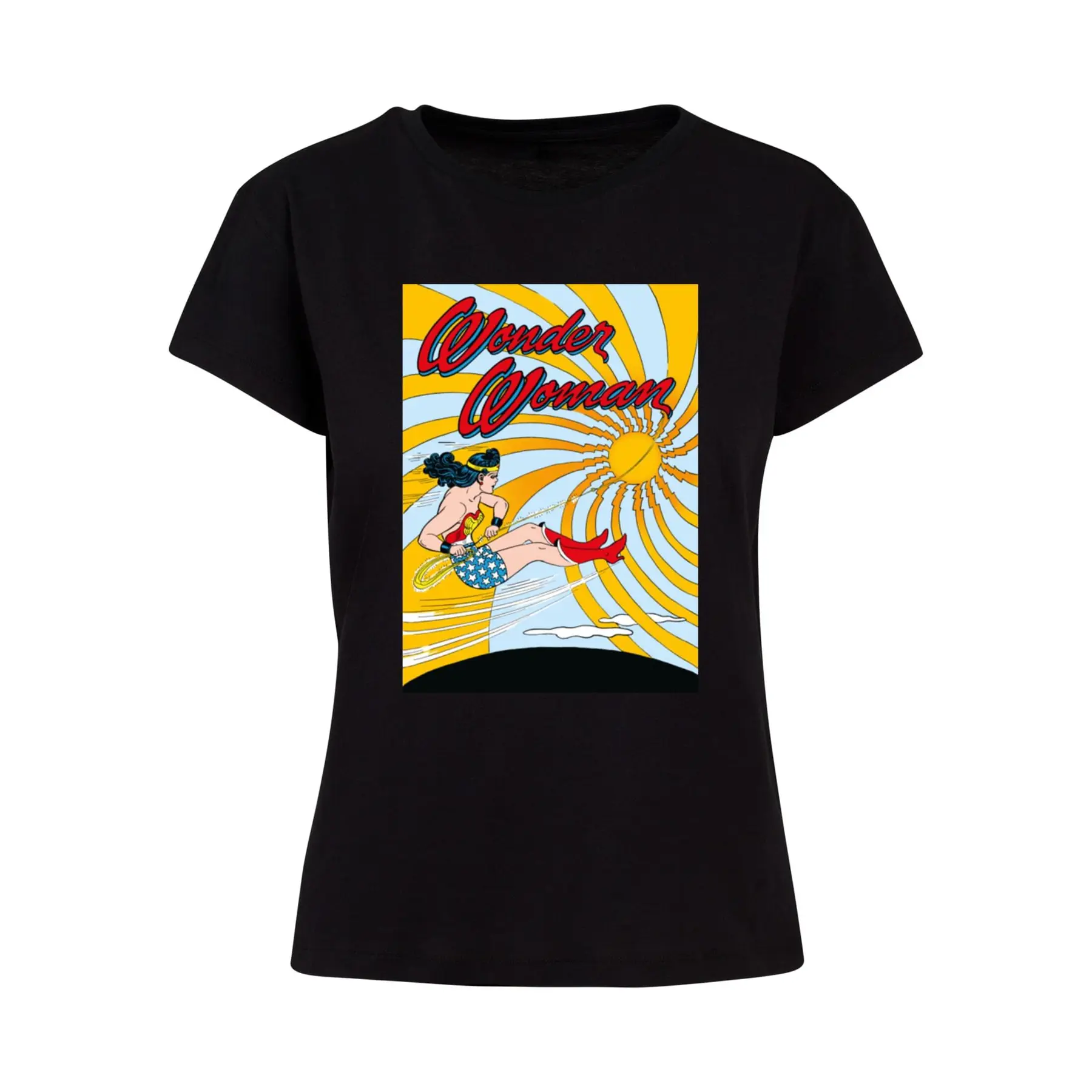 Damen T-Shirt Merchcode Wonder Woman Flying