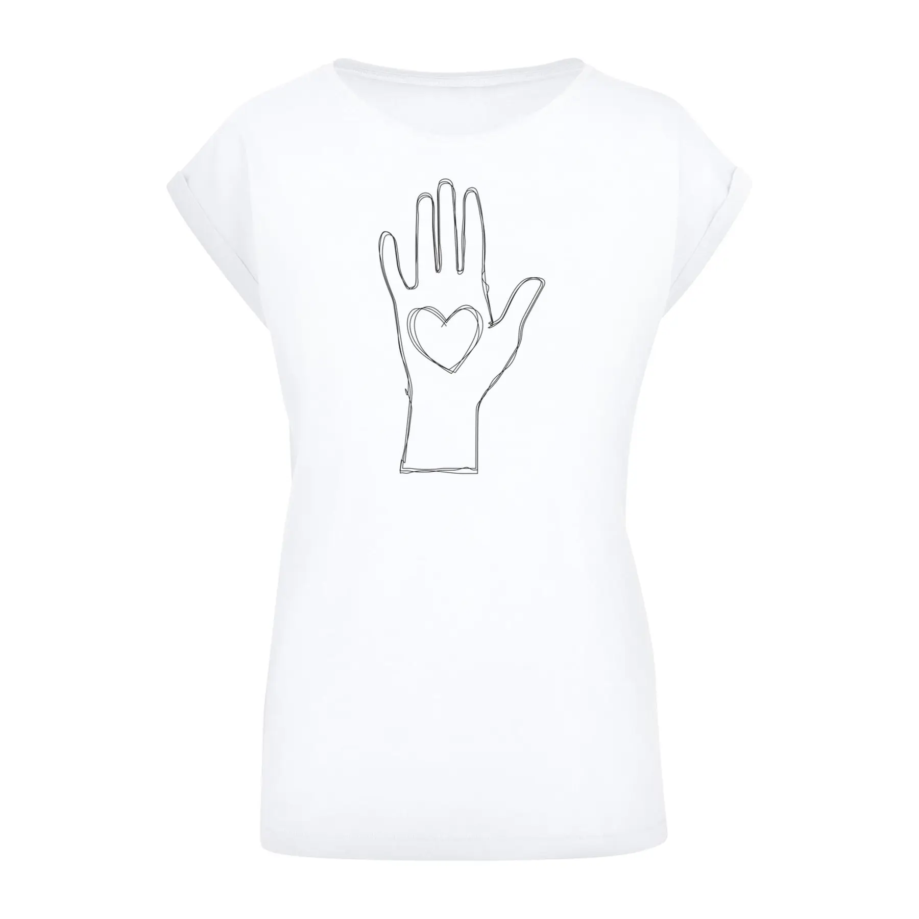 T-Shirt Merchcode Peace - Scribble Hand Heart