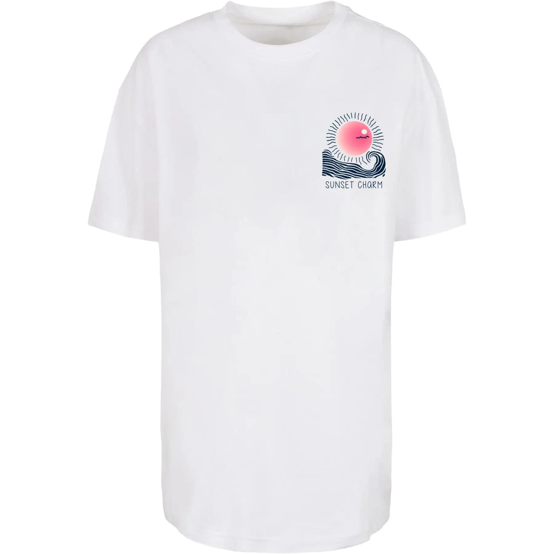 Oversized-T-Shirt, Damen Merchcode Sunset Charm