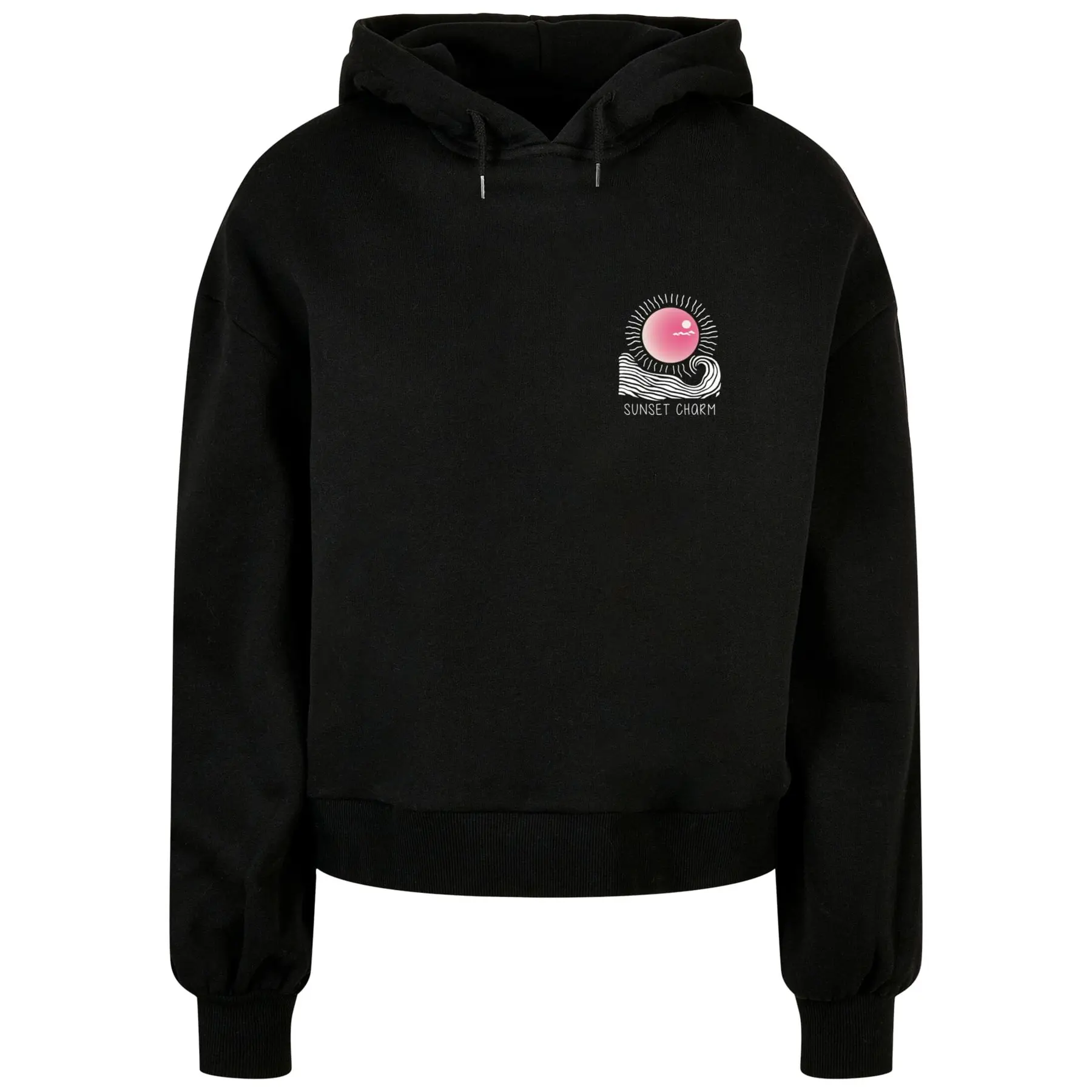 Oversized Hoodie Damen Merchcode Sunset Charm