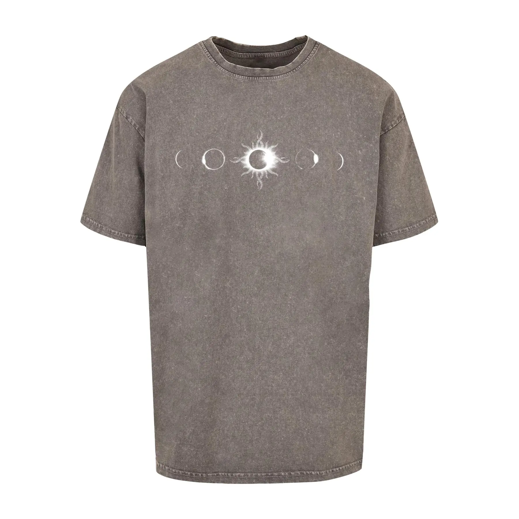 Oversize-T-Shirt mit gewaschenem Look Mondphasen Merchcode Godsmack