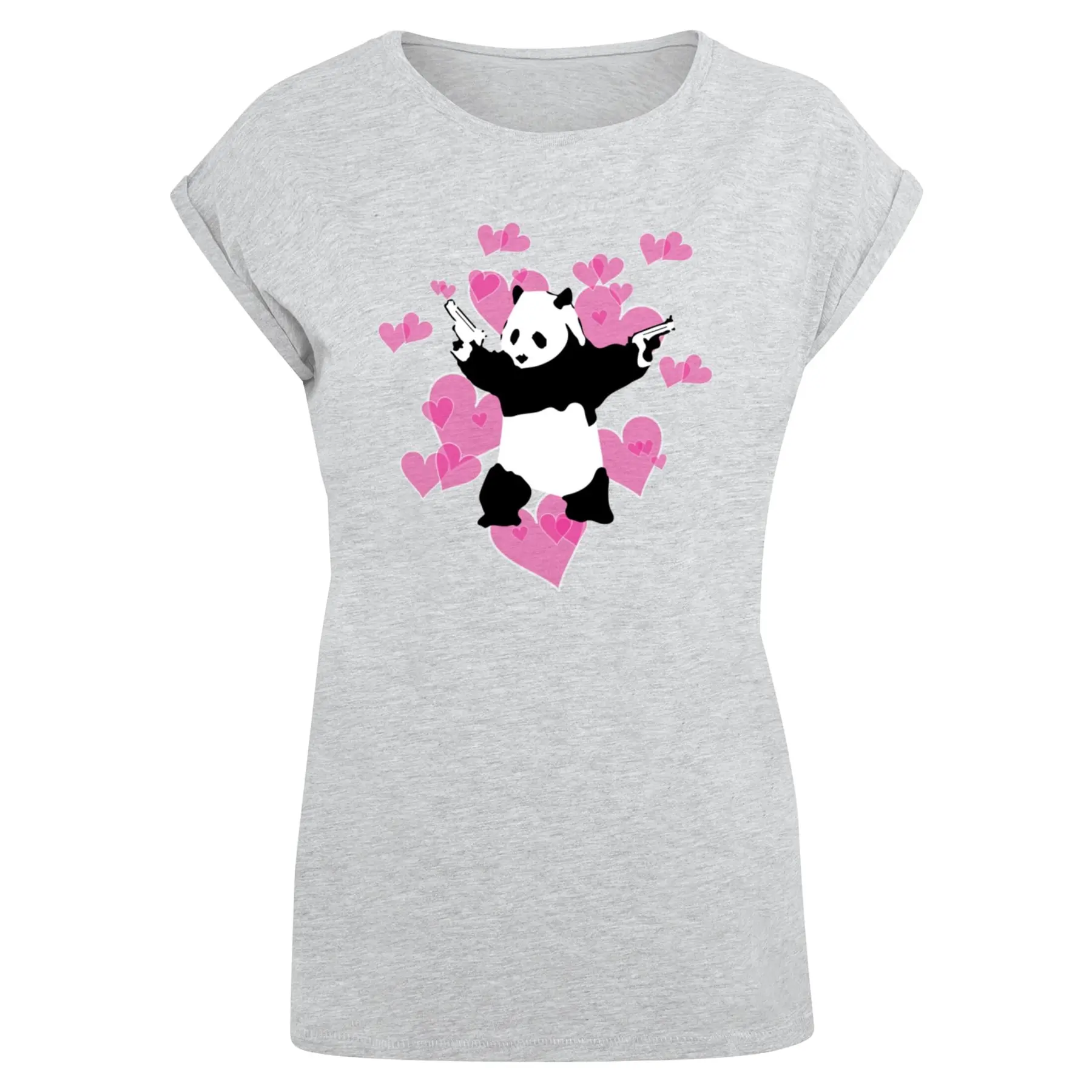 T-Shirt Merchcode Brandalised - Panda Guns With Hearts