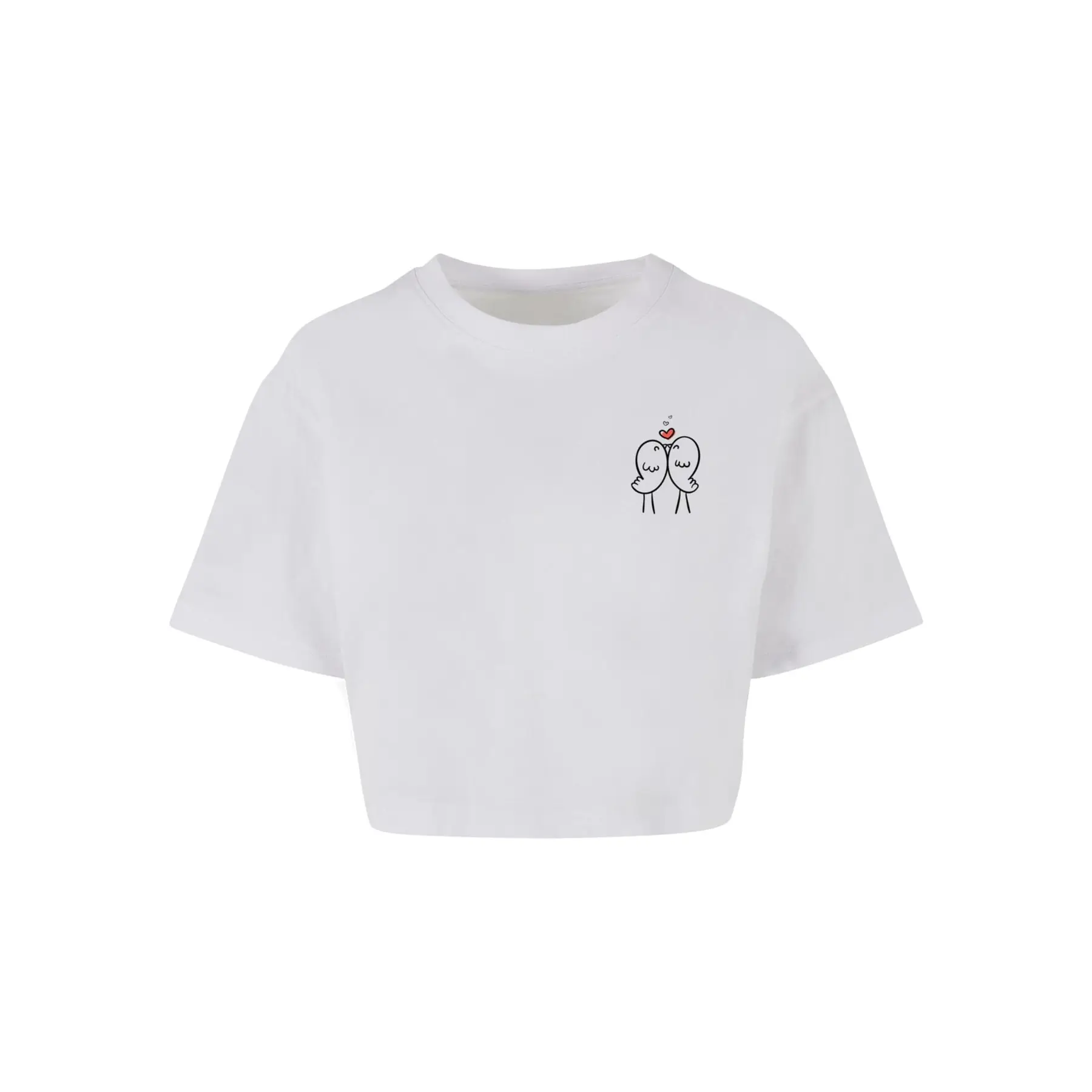 T-Shirt Merchcode Hugs & Love - Birds Love