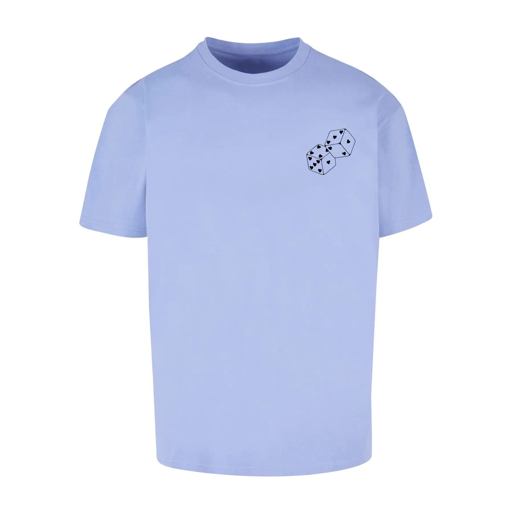 Oversized T-Shirt Merchcode Hugs & Love - Heart Dice Heavy