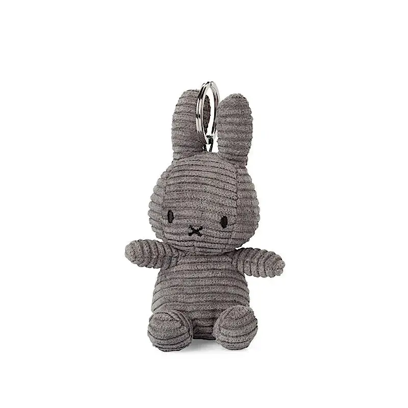 Ribfluwelen Sleutelhanger Meri Meri Miffy Gris