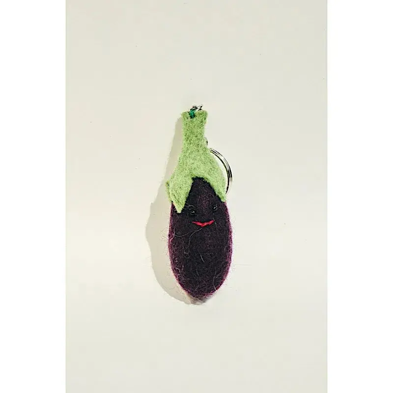 Sleutelhanger met auberginemotief Meri Meri
