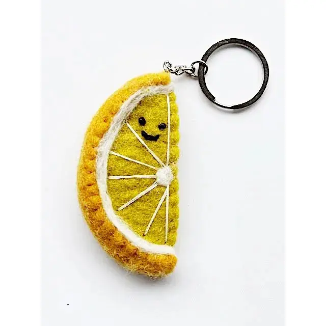 Sleutelhanger met citroenschijf patroon Meri Meri