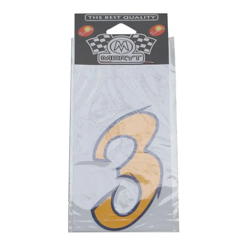 Motorradaufkleber medium Meryt Numero 3