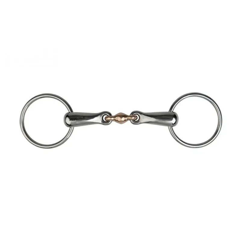 2 ring paardenbit met koperen schakel Metalab