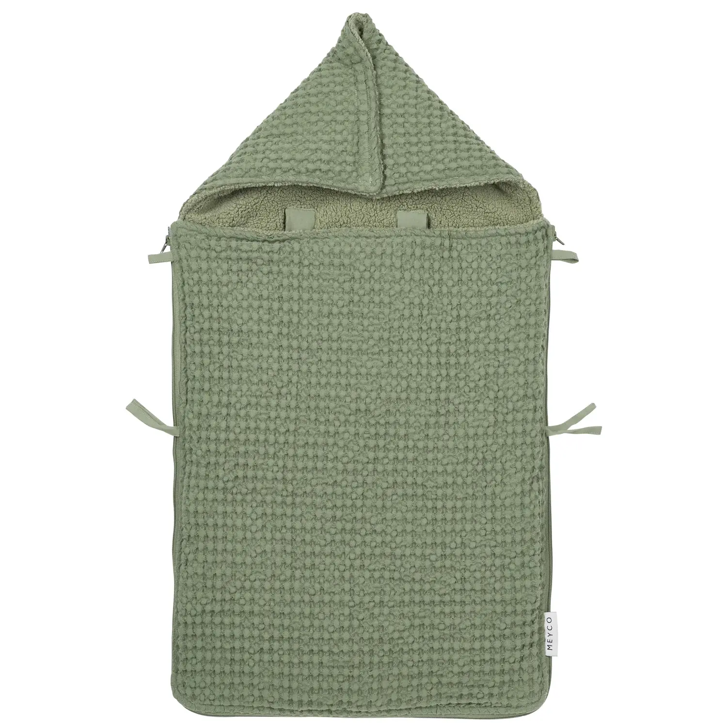 Chancelière poussette en tissu gauffré teddy bébé Meyco Baby 40x82 cm