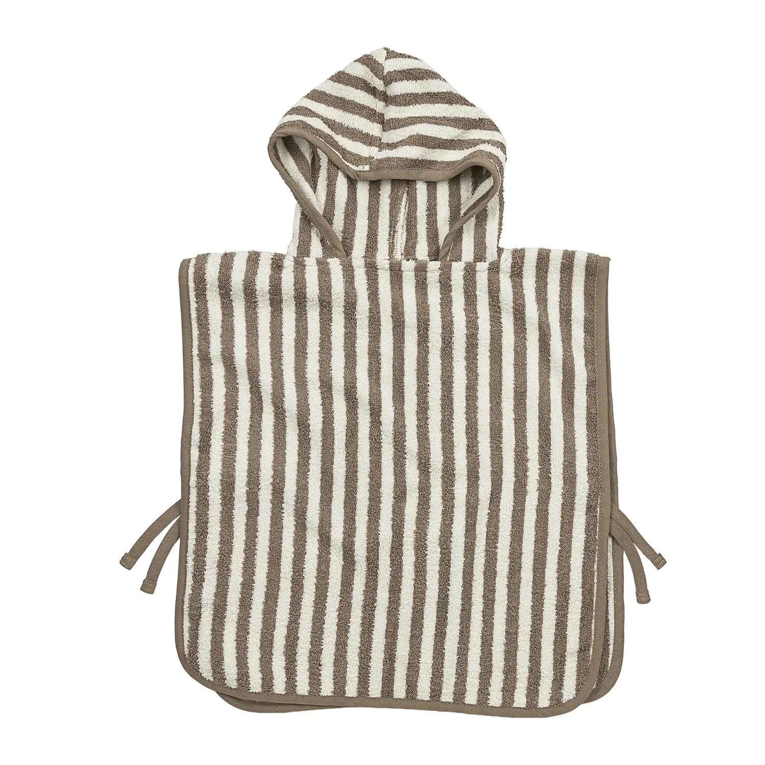 Poncho de bain bébé Meyco Baby Fat Stripe Taupe