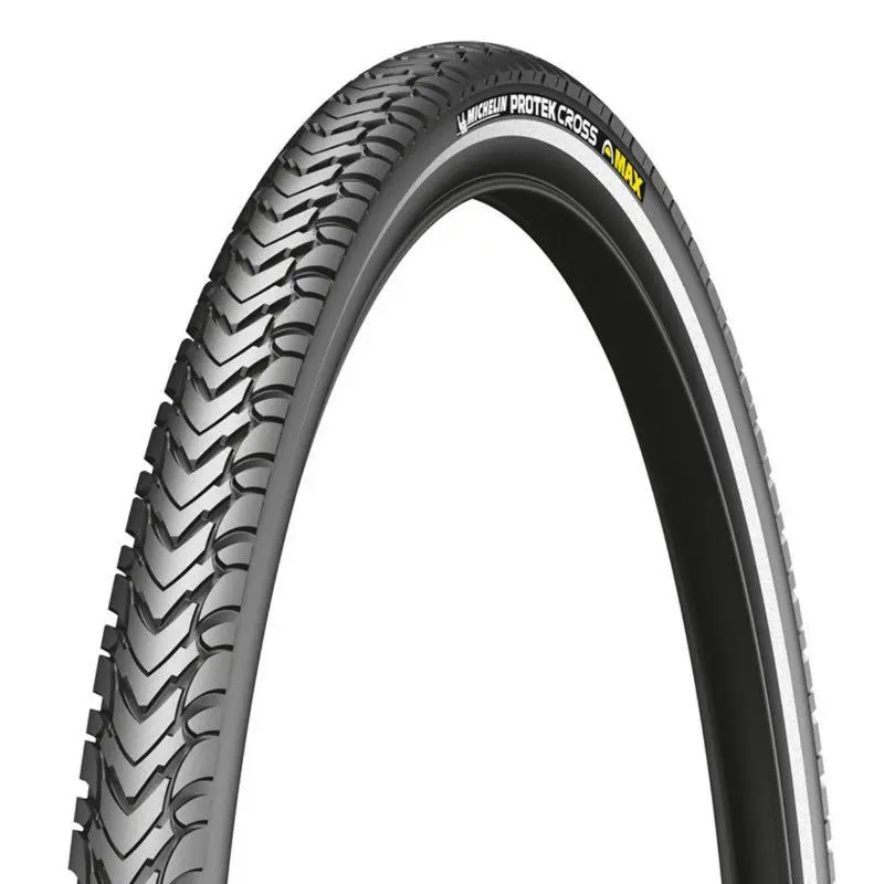 Protek Cross Reifen 28x1.40" (37-622) Schwarz Reflex Drahtreifen, Allround, Pannensicher, E-bike Ready