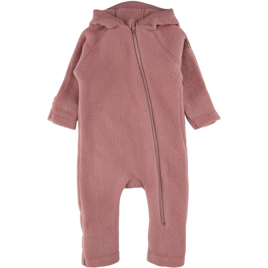 Grenouillère en laine avec oreilles bébé Mikk-Line Grenouillère en laine avec oreilles bébé Mikk-Line