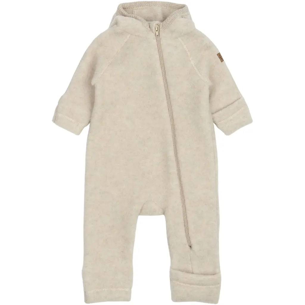 Grenouillère en laine avec oreilles bébé Mikk-Line Grenouillère en laine avec oreilles bébé Mikk-Line
