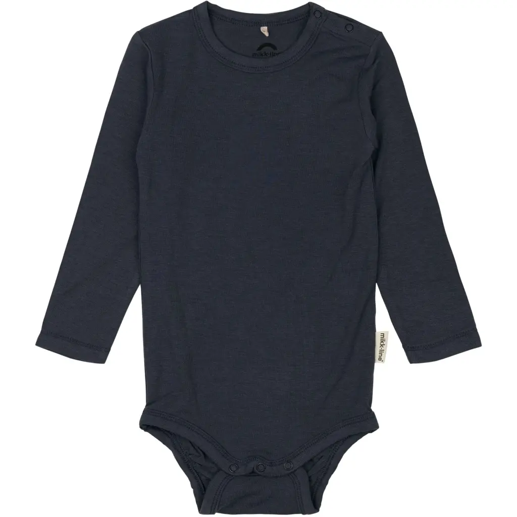 Body manches longues en laine/bambou bébé Mikk-Line