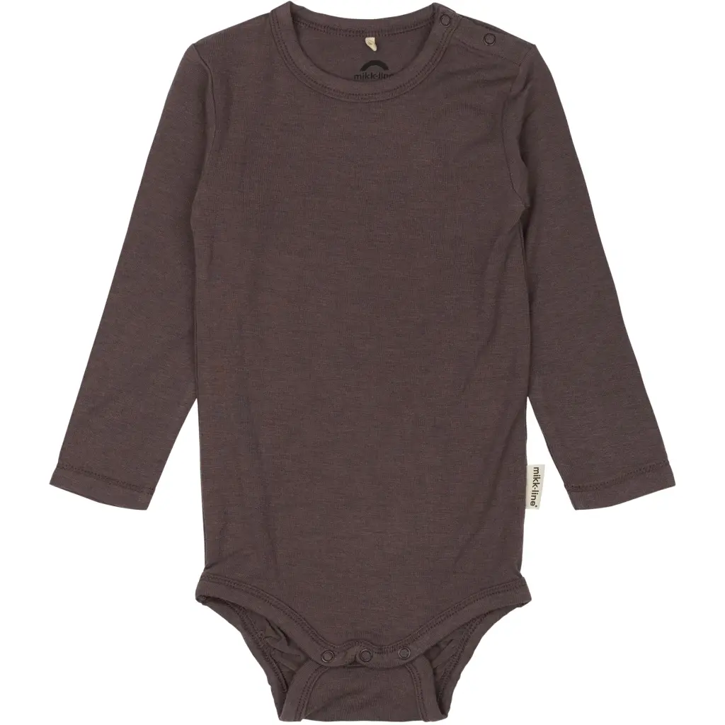Body manches longues en laine/bambou bébé Mikk-Line