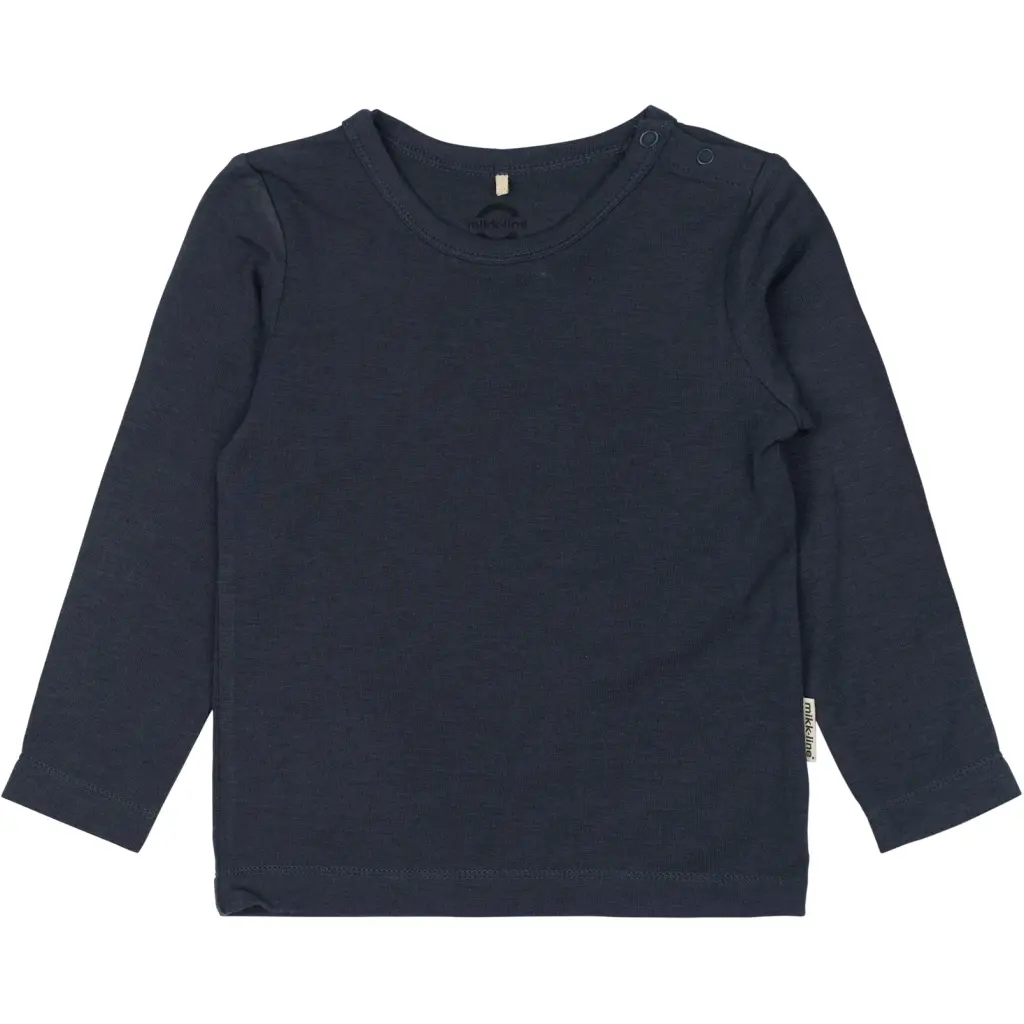 T-shirt à manches longues en laine et bambou bébé Mikk-Line