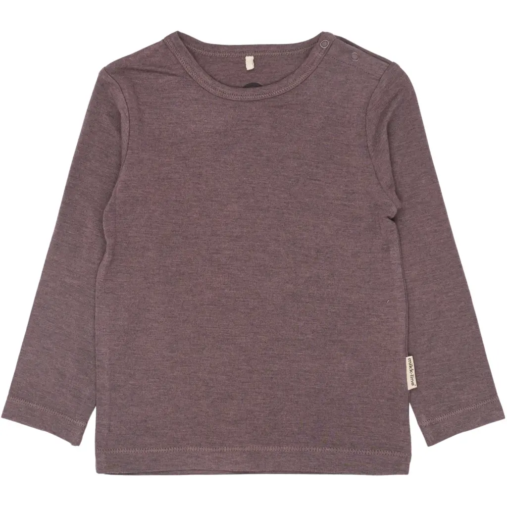 T-shirt à manches longues en laine et bambou bébé Mikk-Line