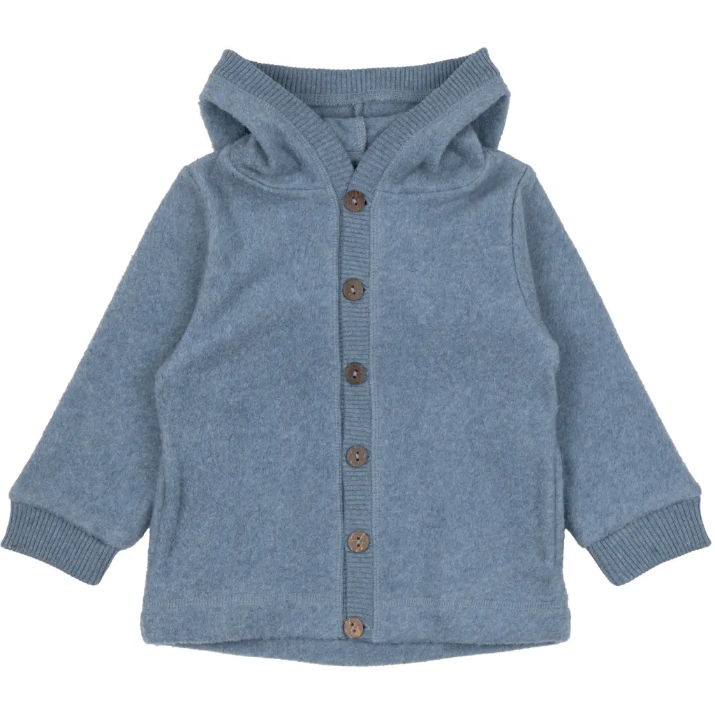Cardigan in pile con cappuccio per bebé Mikk-Line