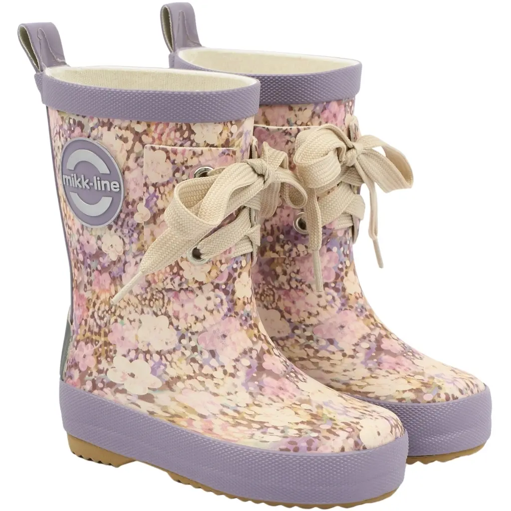 Bottes de pluie imprimées avec dentelles enfant Mikk-Line Bottes de pluie imprimées avec dentelles enfant Mikk-Line